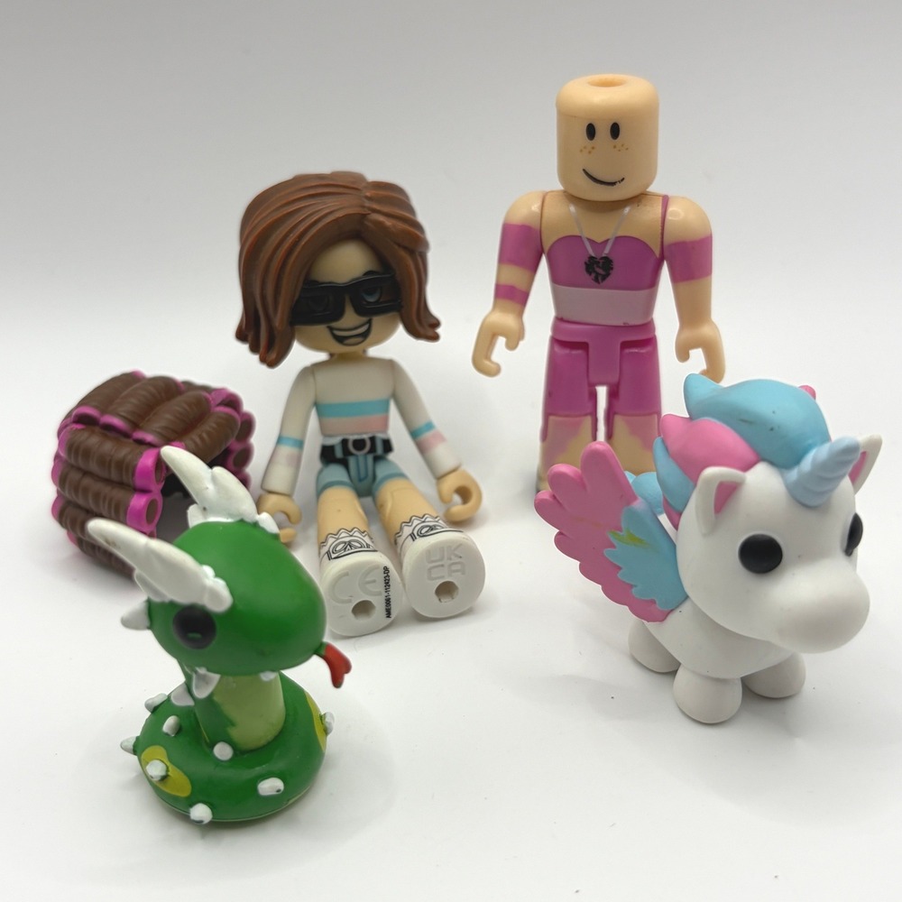 Roblox Jazwares Adopt Me Unicorn Dragon Eda Pink Girl Action Figure Lot Kids Toy